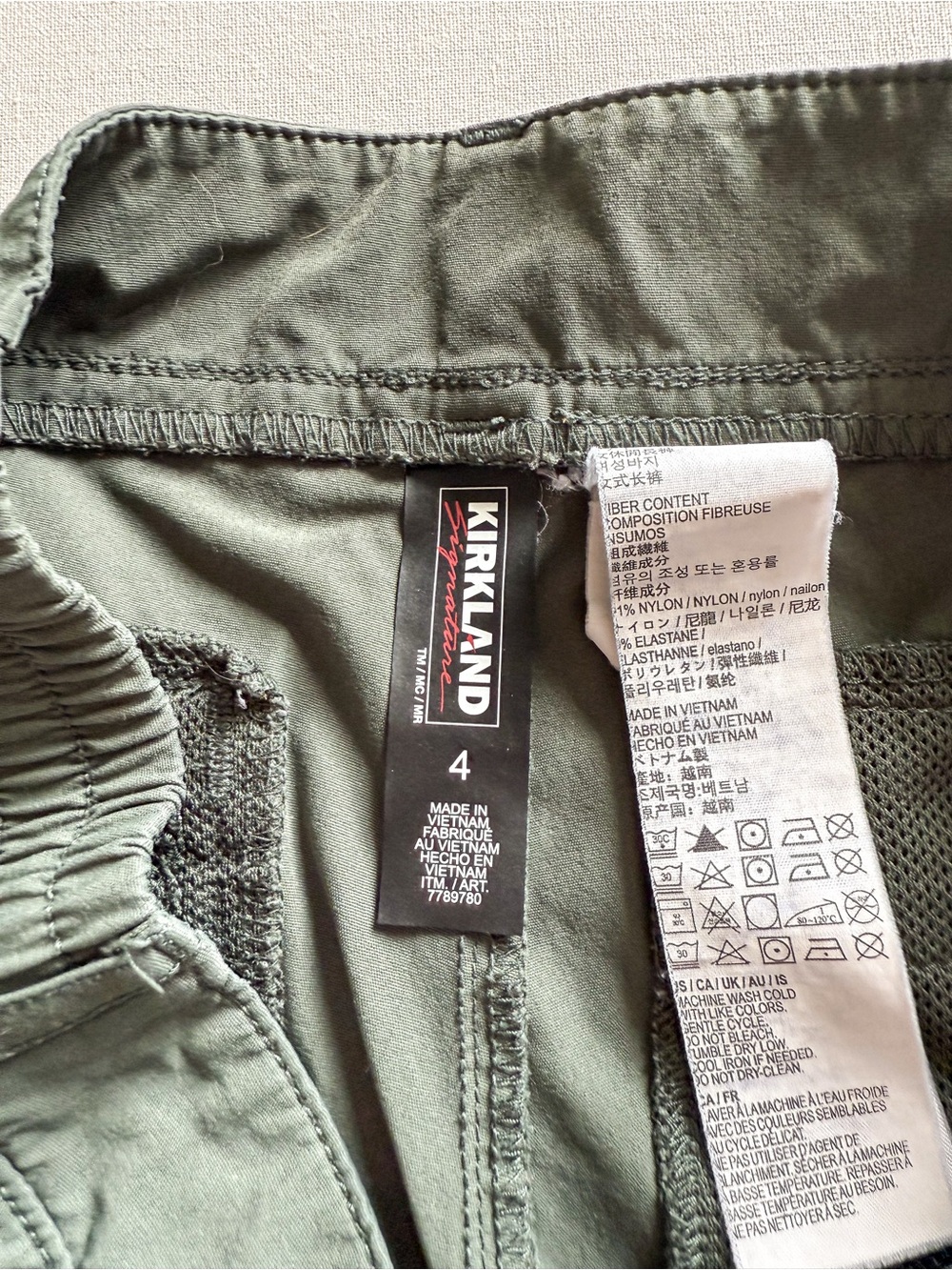 Kirkland Lightweight Green Utility Pant Size 4 - Picture 6 of 8